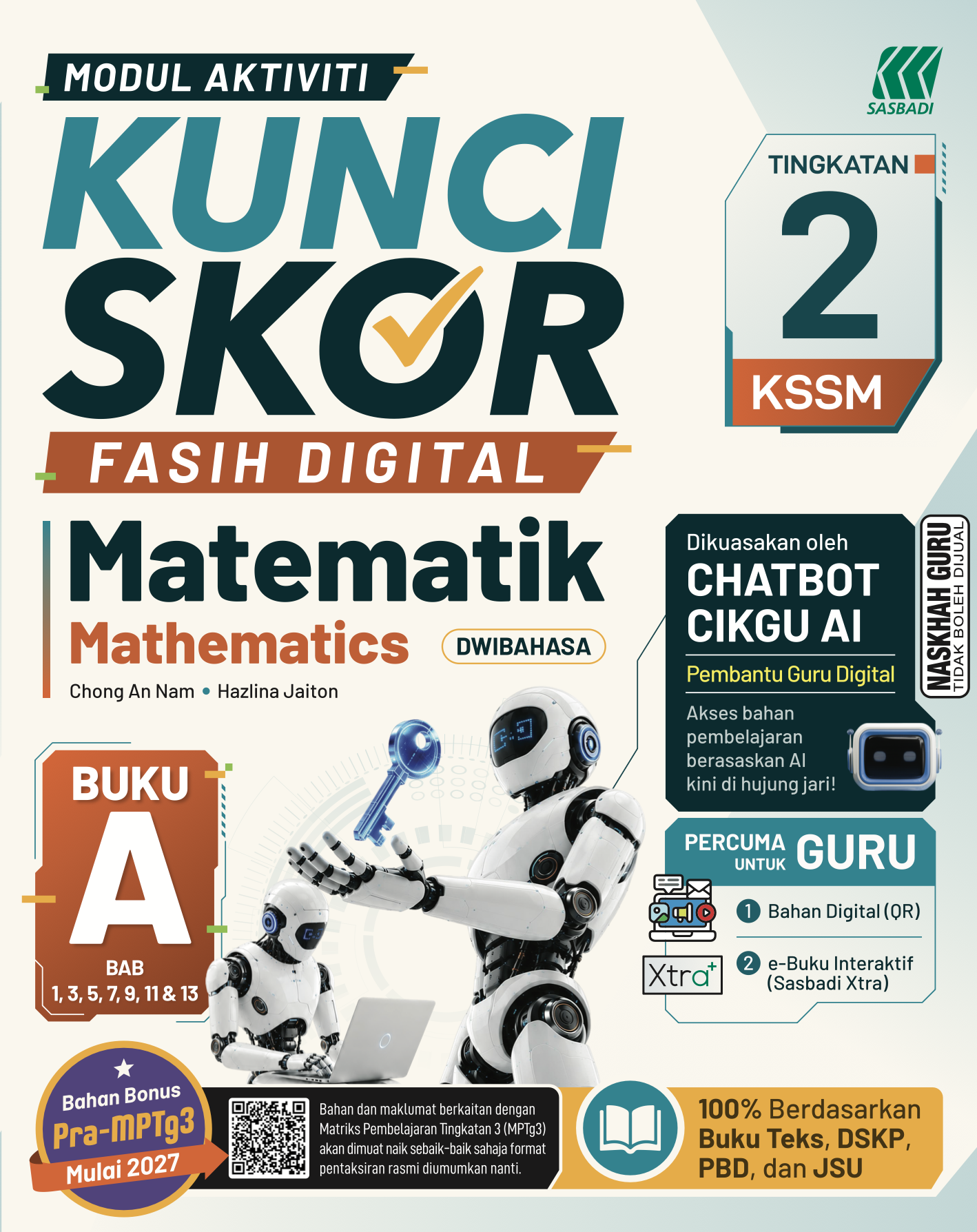 Modul Aktiviti Kunci Skor KSSM Matematik (Bilingual) Ting. 2 (Buku A) Cover
